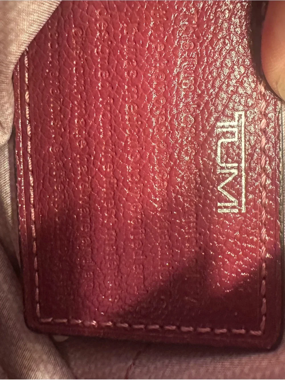 TUMI Voyageur Berry Magenta Nylon Leather Shoulder Tote Bag